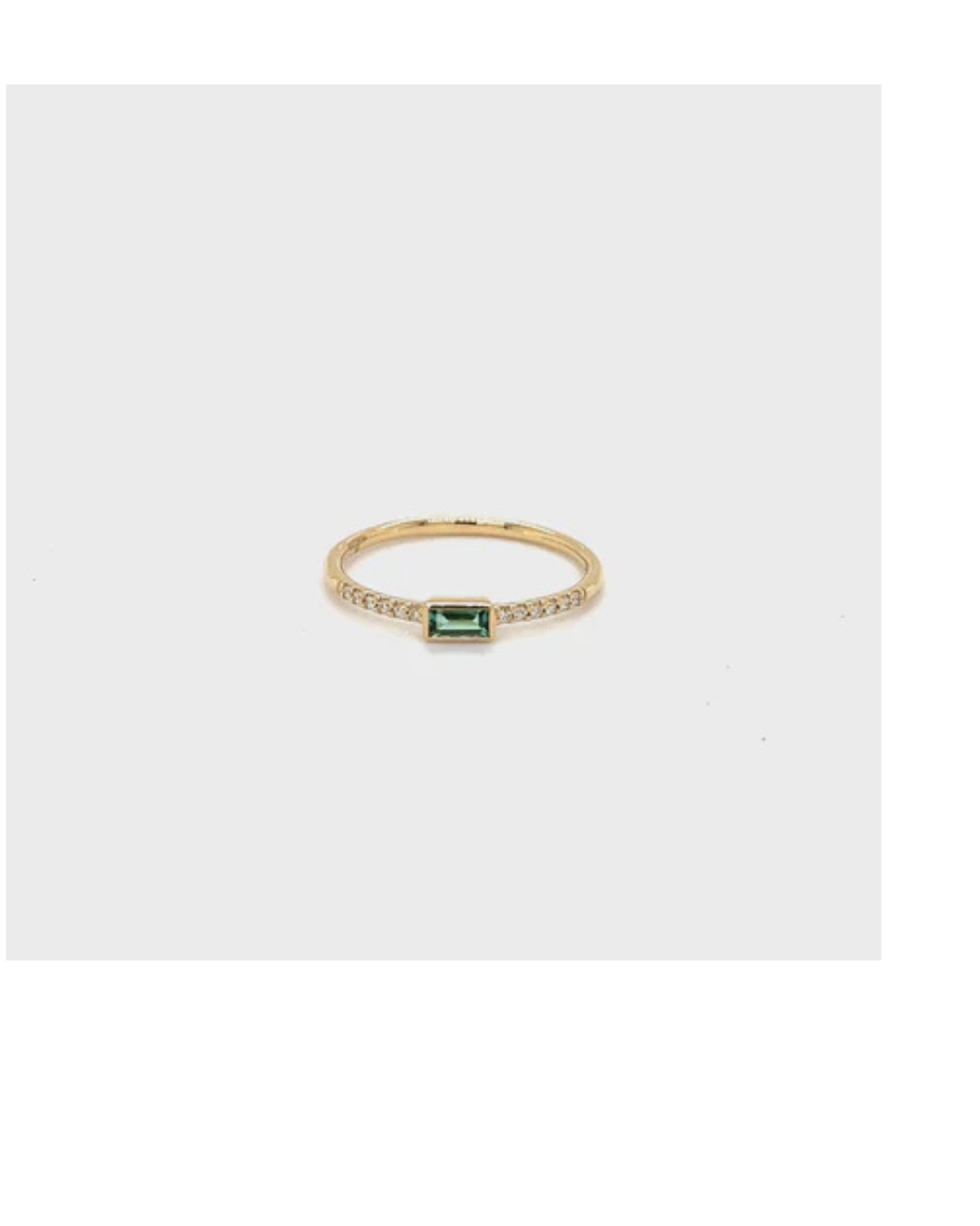 Rainbow Gemstone Emerald Petite Ring