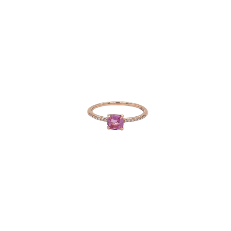 Rainbow Gemstone Pink Sapphire Fine Ring