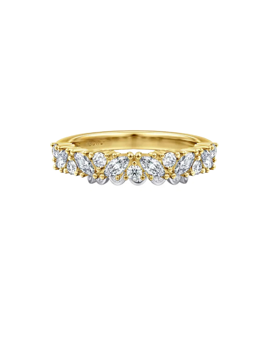 Marquise & Round Alternating Wedding Band