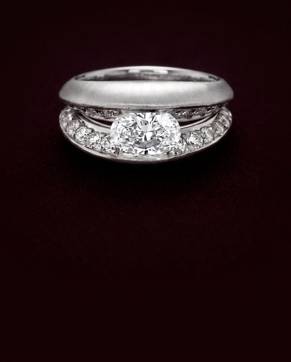 The Oyster Design Award Winning Diamond Ring — Levendi Jewellers, hero portrait