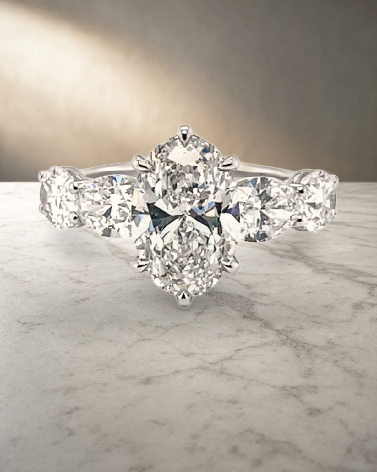 Levendi Classic - Oval 4.00ct Engagement Ring — styled