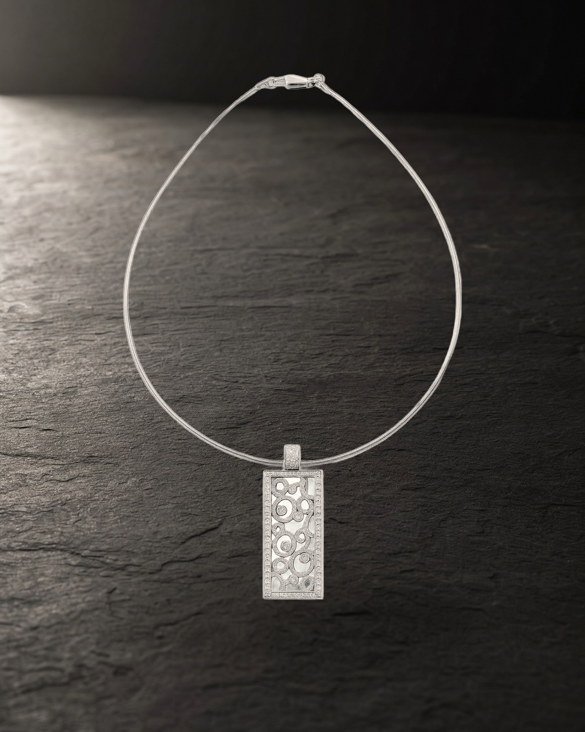 The Art Deco Diamond Pendant 2.67ct — styled
