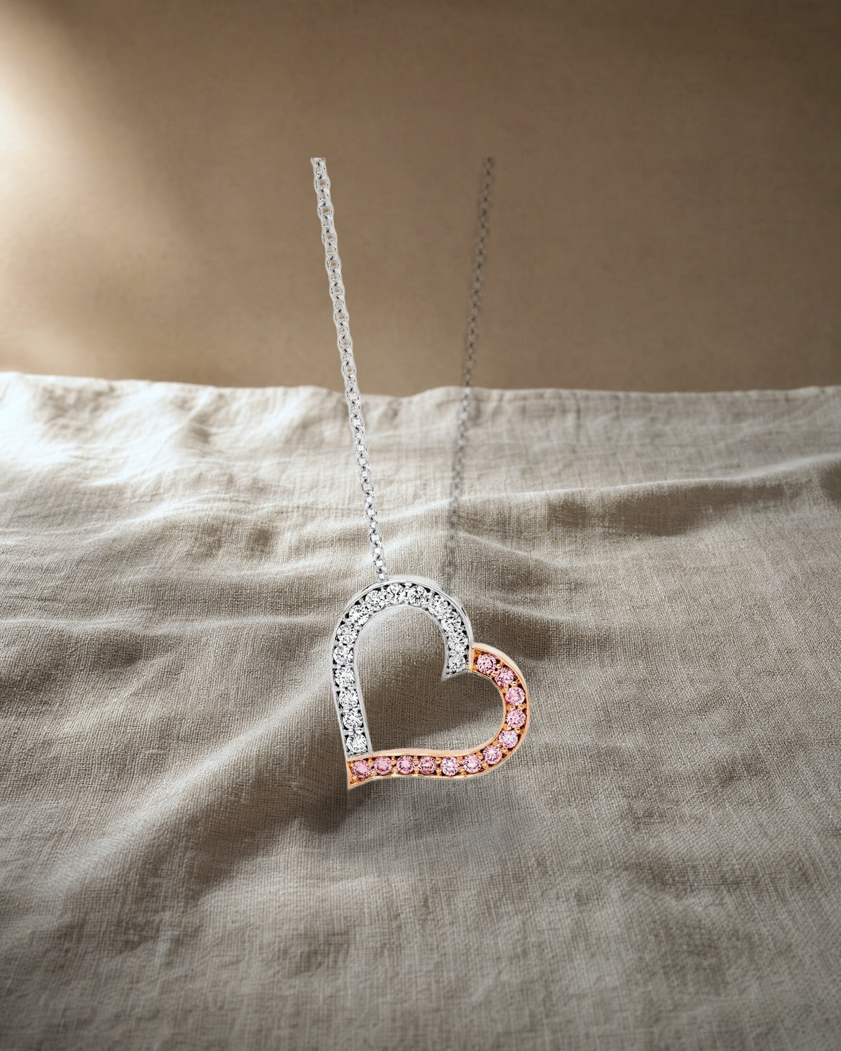 Argyle Essence - Pink Heart Pendant — styled