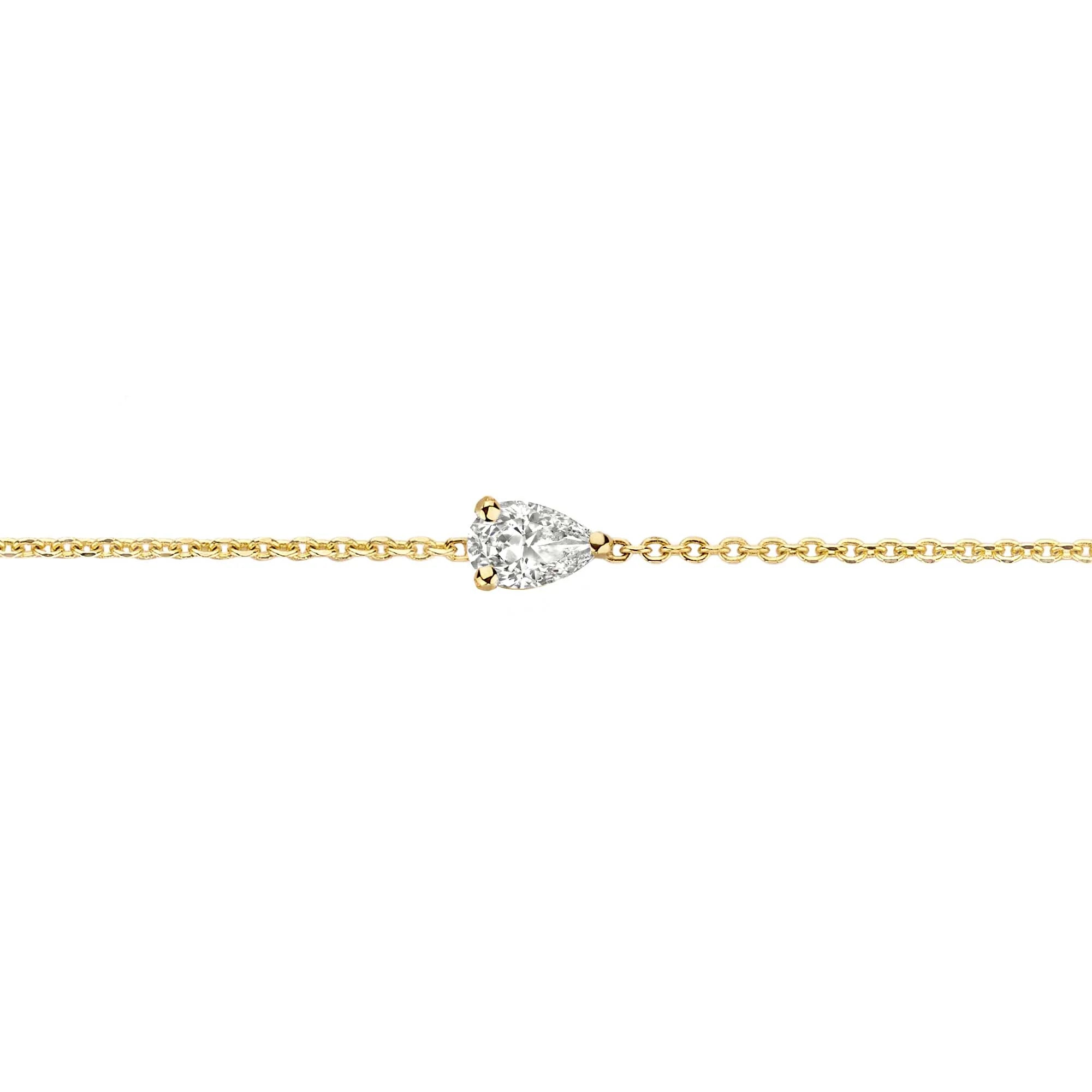 Fine Pear Diamond Bracelet