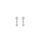 Pure Line - 4 Diamonds Drop Earrings, view 2 — Levendi Jewellers