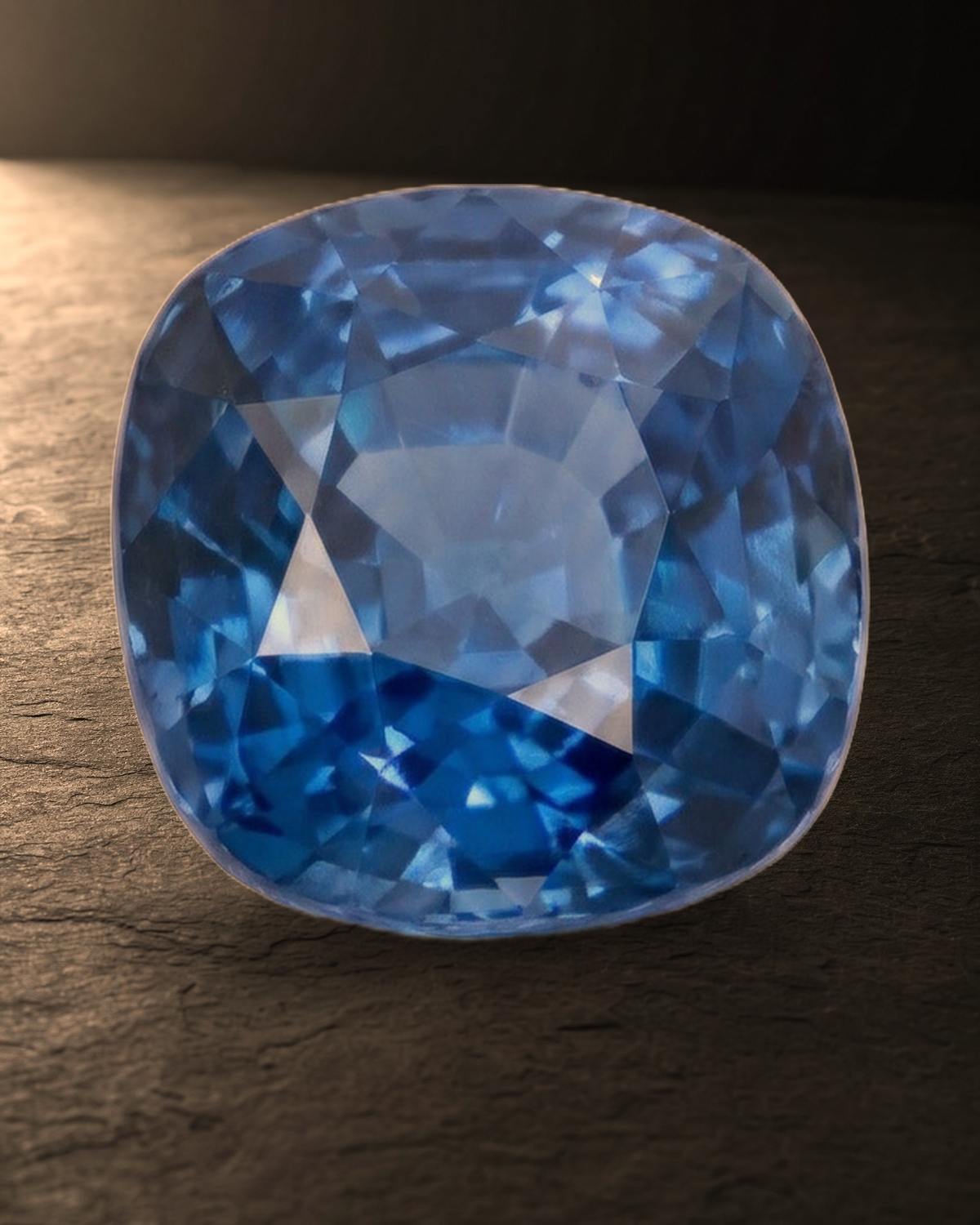 Loose Gemstone - Cushion Cut Blue Ceylon Sapphire 3.06ct — styled