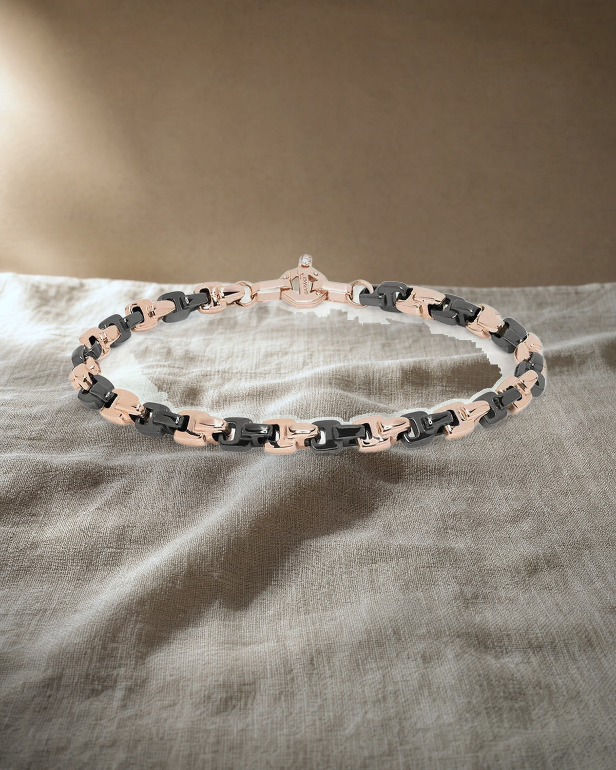 Baraka Cyborg Ceramic Links 2 Tones Bracelet — styled