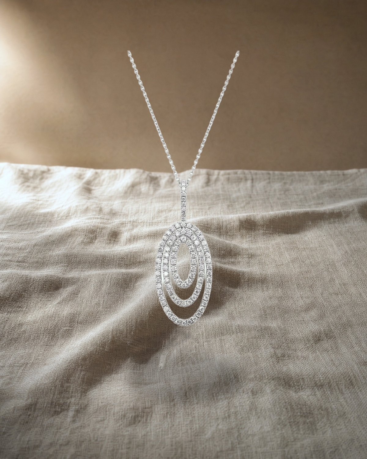 Levendi Signature 3 Circles Oval Pendant — styled