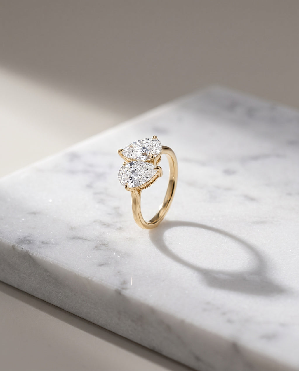 Levendi Toi & Moi - Pear cut Twins Engagement Ring — Levendi Jewellers, on stone