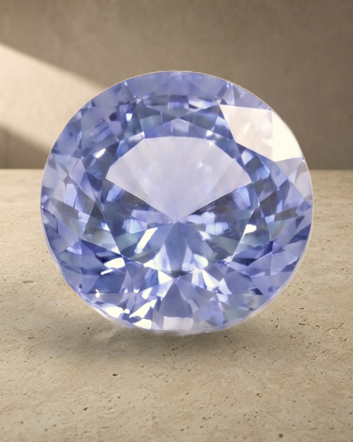 Loose Gemstone - Round Brilliant Cut Blue Ceylon Sapphire 4.64 ct — styled