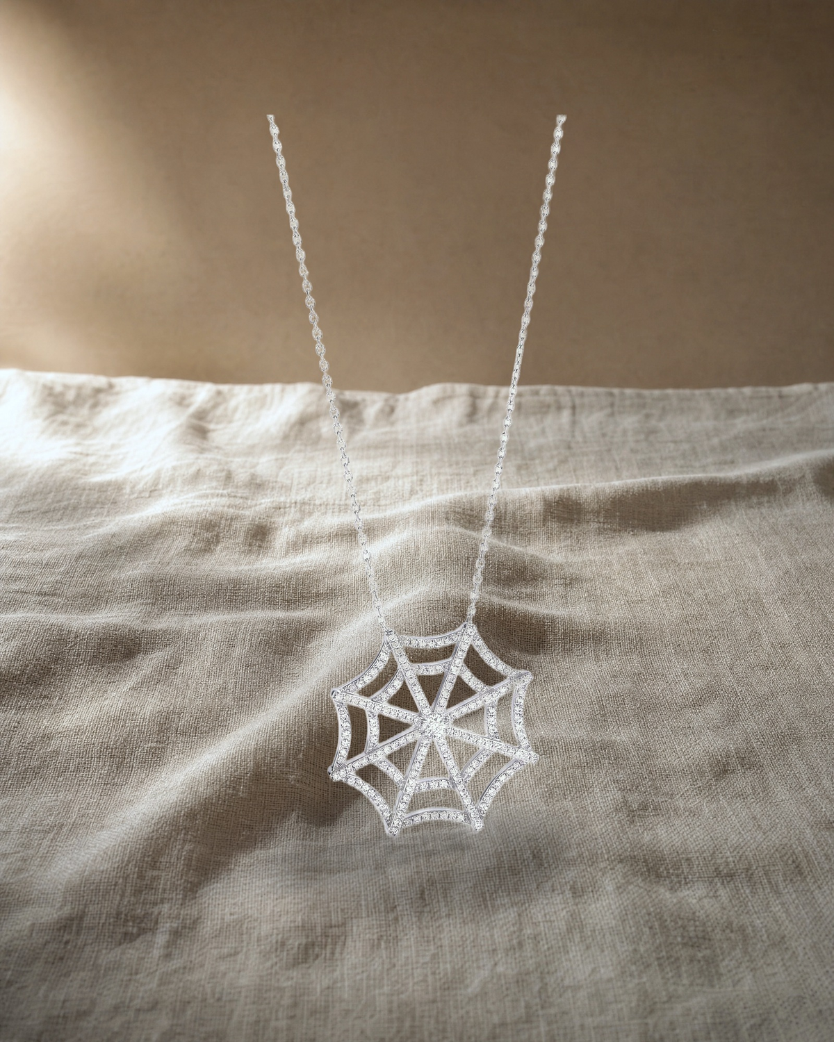 Arachnea Aurea - Web of Love Pendant — styled