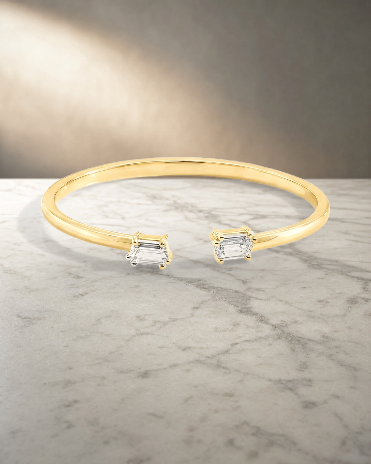 Trazoid Diamond Open Bangle — styled