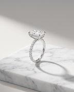 Levendi Classic - Radiant Diamond 5.00ct Engagement Ring — Levendi Jewellers, on stone