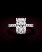 Levendi Classic - Radiant Diamond 5.00ct Engagement Ring — Levendi Jewellers, burgundy