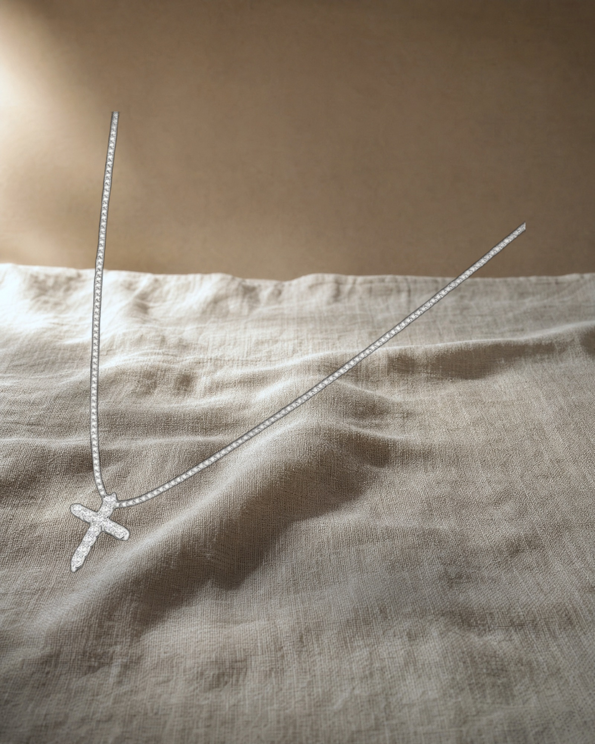 Theodora - Mini White Gold and Diamonds — styled