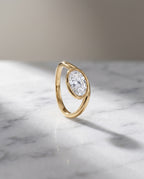 Levendi Wave of Love - East West Oval Engagement Ring — Levendi Jewellers, on stone