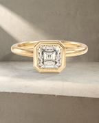Levendi Wave of Love - Asher Cut Open Bezel Engagement Ring — styled