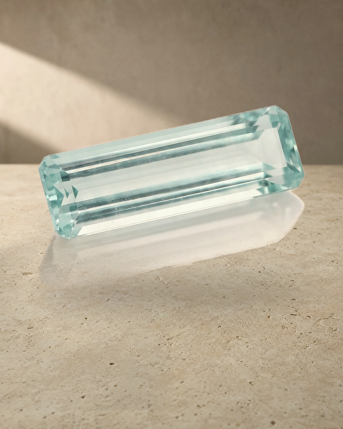 Loose Gemstone - Elongated Emerald Cut Aquamarine 4.70ct — styled