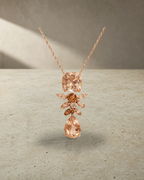 Neptune's Garden - Morganite & Champagne Diamond Pendant — styled