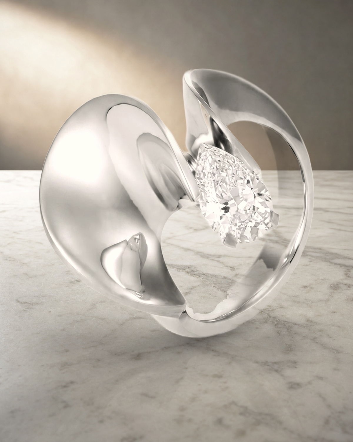 The Aurora - Award Winning Diamond Ring — styled