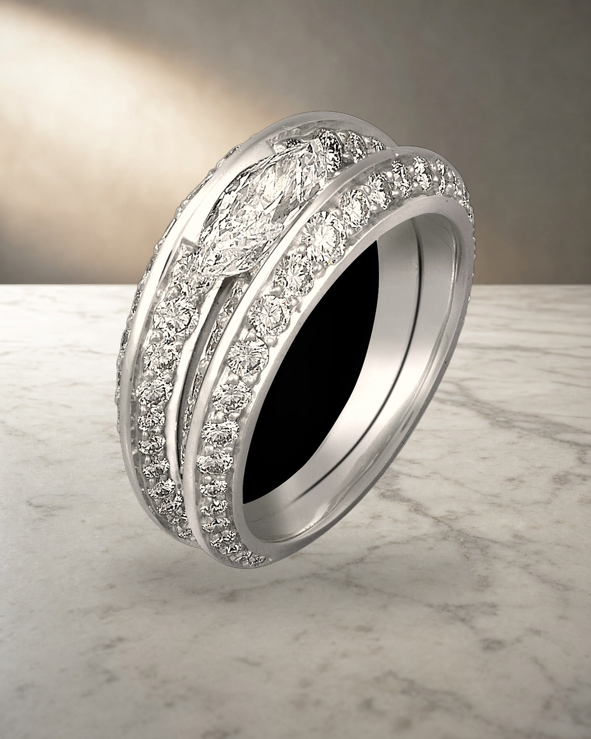 The Oyster  - Marquise Diamond Ring — styled
