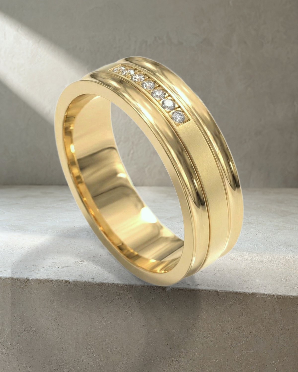 Thread Set Diamond Ring — styled