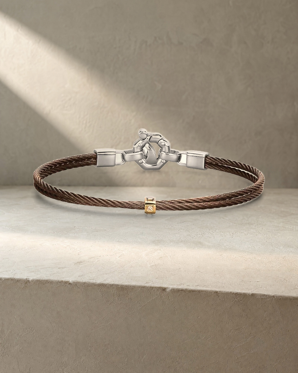 Baraka 316L Rose Gold & Brown PVD Bracelet — styled