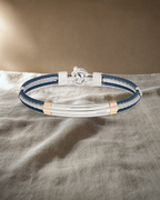 Baraka 316L 3 Rope Blue PVD Bracelet — styled