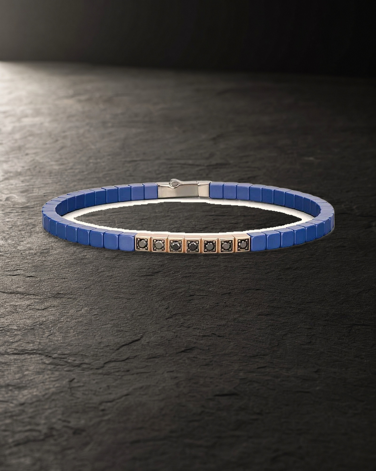 Baraka Cyborg Blue Ceramic 7 Black Diamond Bracelet — styled