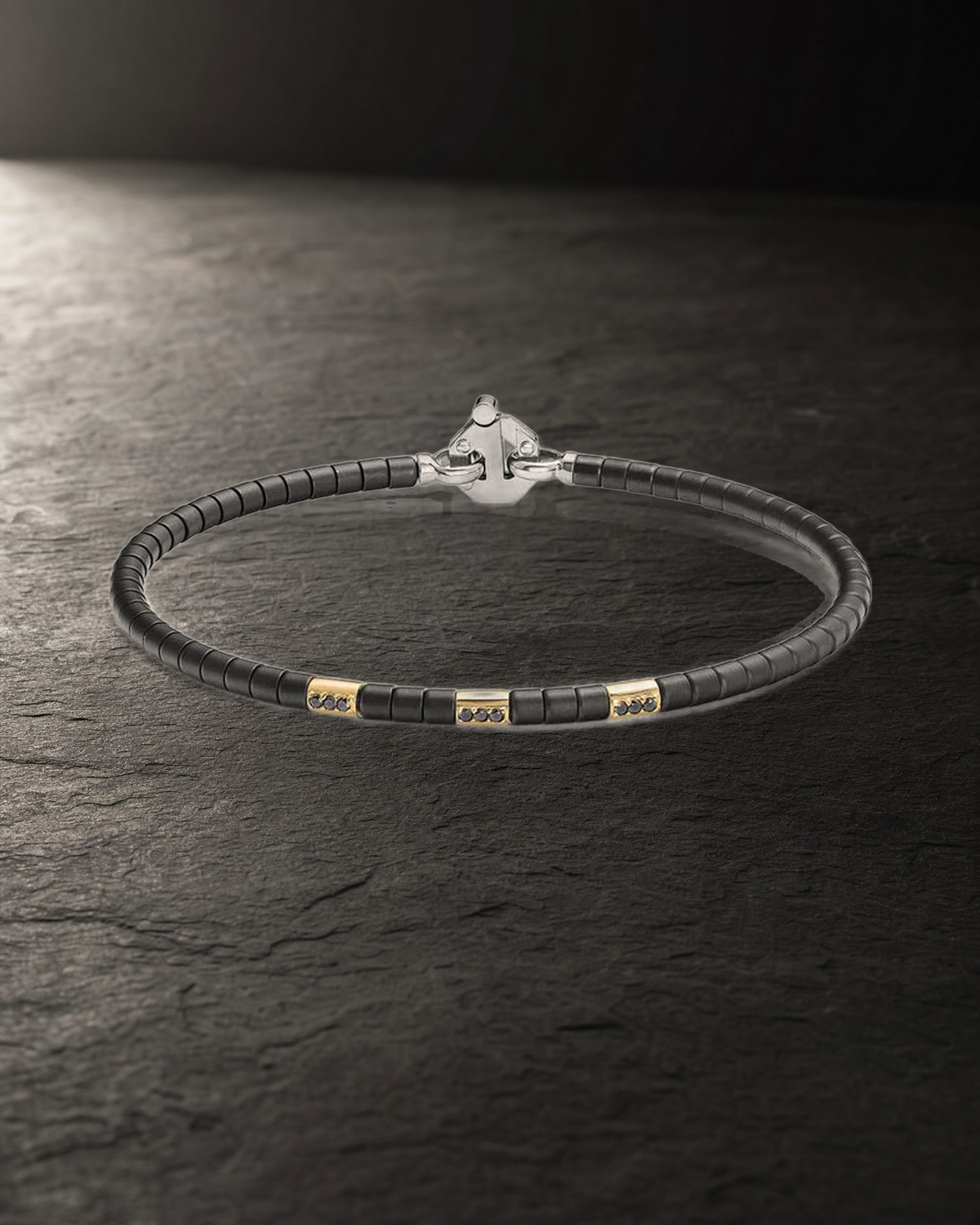 Baraka Cyborg Ceramic Gold & Black Diamond Bracelet — styled