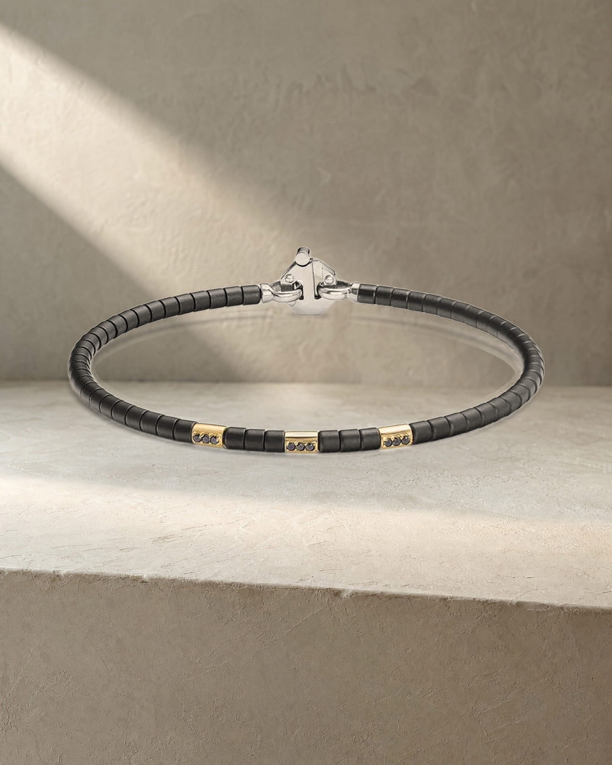 Baraka Cyborg Ceramic Yellow Gold & Diamond Bracelet — styled