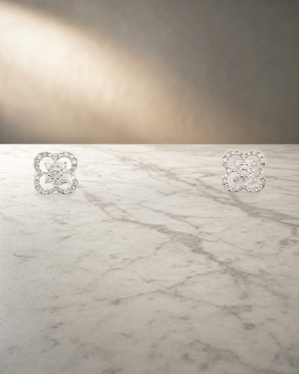 Clover Diamonds Earrings — styled
