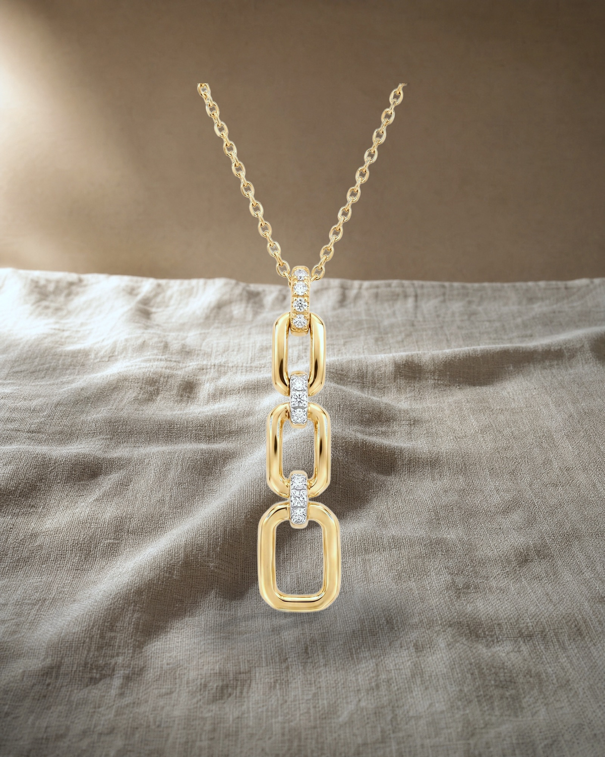 Link to Love Diamond Drop Pendant — styled