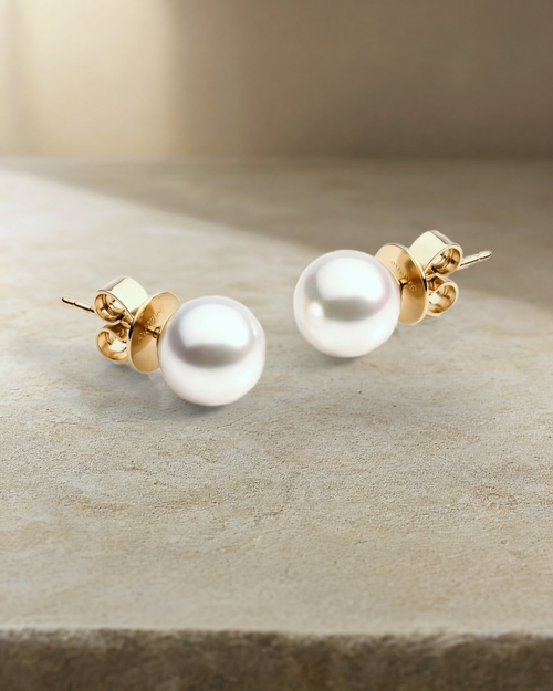 Australian South Sea Pearl - 10mm Studs Earrings — styled