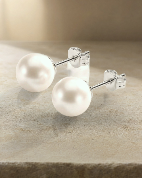 Australian South Sea Pearl - 13mm Studs Earrings — styled