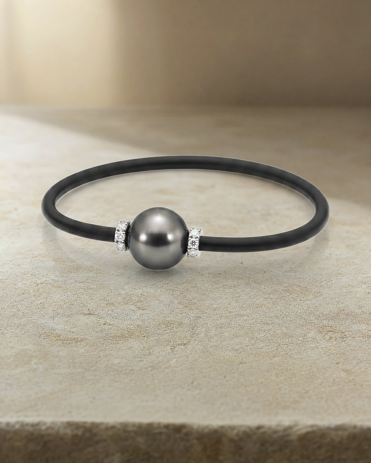 Tahitian Pearl & Diamond Rondelle Bracelet — styled