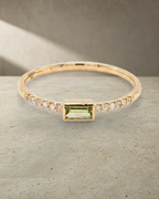 Rainbow Gemstone Peridot Petite Ring — styled