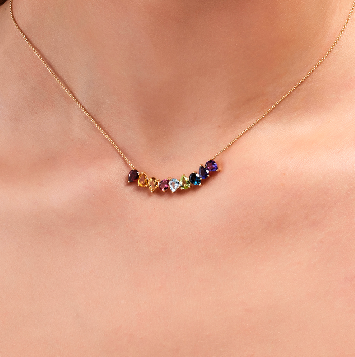 Chroma Pear Cut Necklace