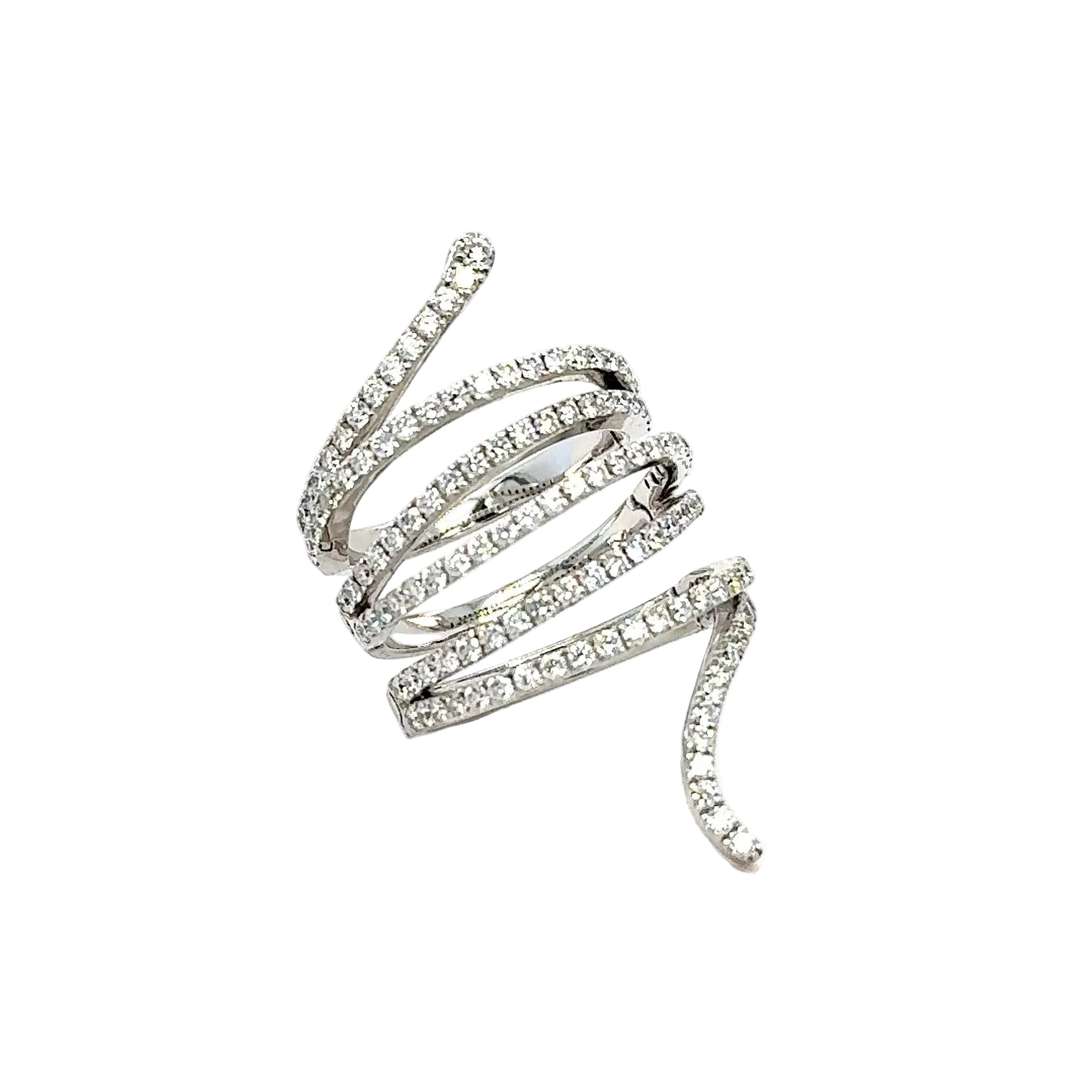 Serpentine Diamond Ring
