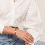 Australian South Sea Strawberry Quartz Bracelet, view 2 — Levendi Jewellers