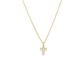 Anna - Mini Yellow Gold Diamond Cross