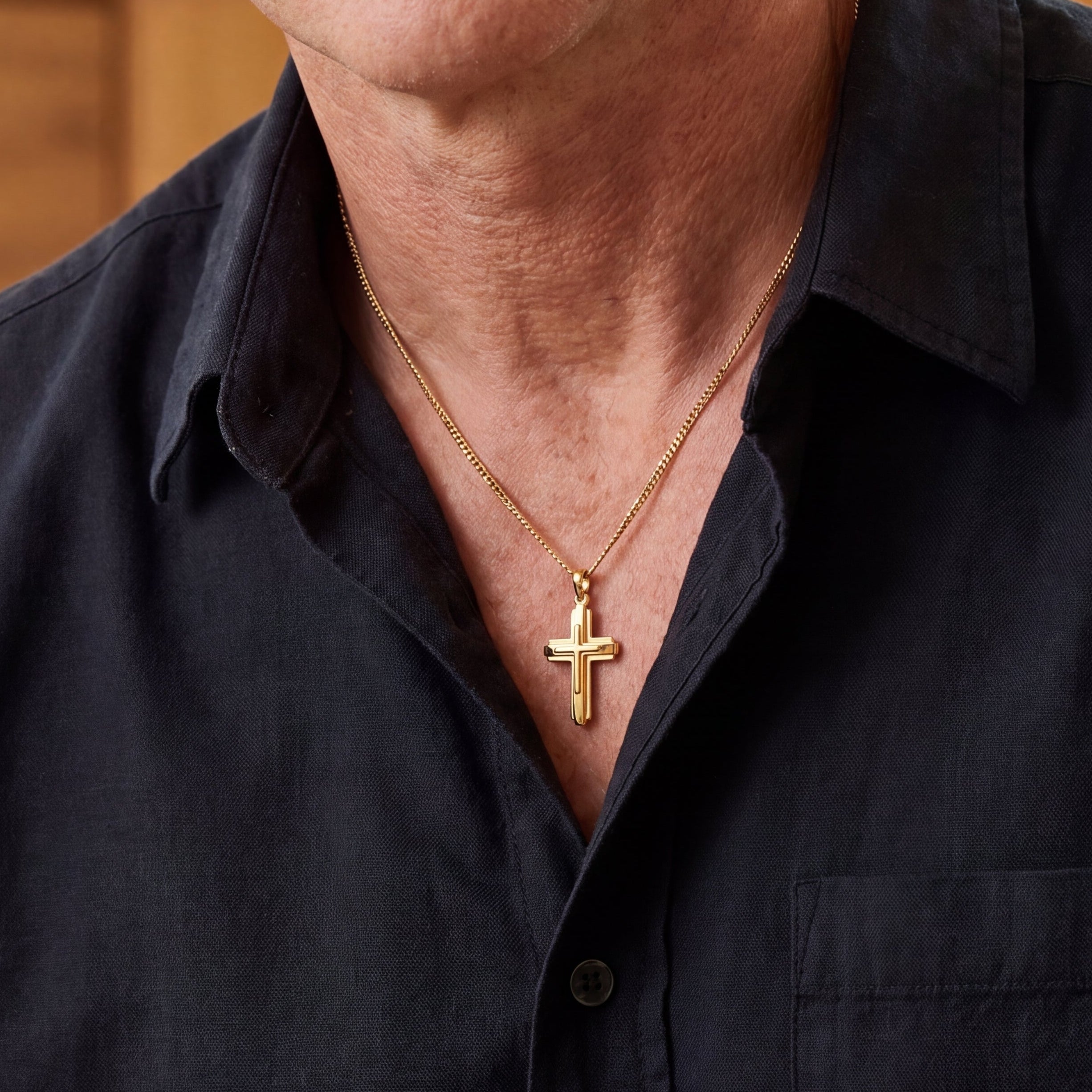 Theo - Yellow Gold Cross Plain