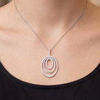 Levendi Signature 3 Circles Oval Pendant, view 2 — Levendi Jewellers