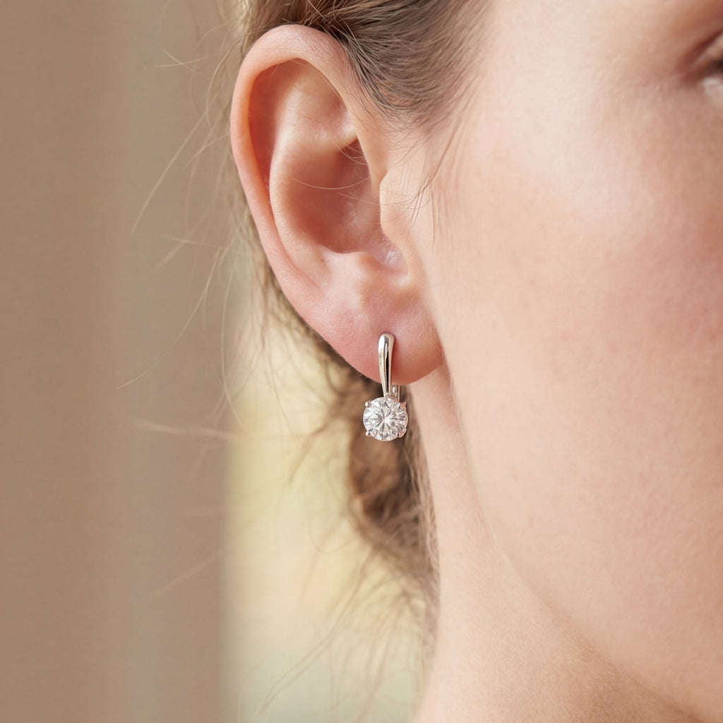 Moon Drop Diamonds Earrings, view 2 — Levendi Jewellers