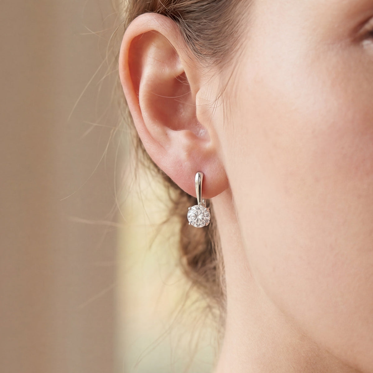 Moon Drop Diamonds Earrings, view 2 — Levendi Jewellers