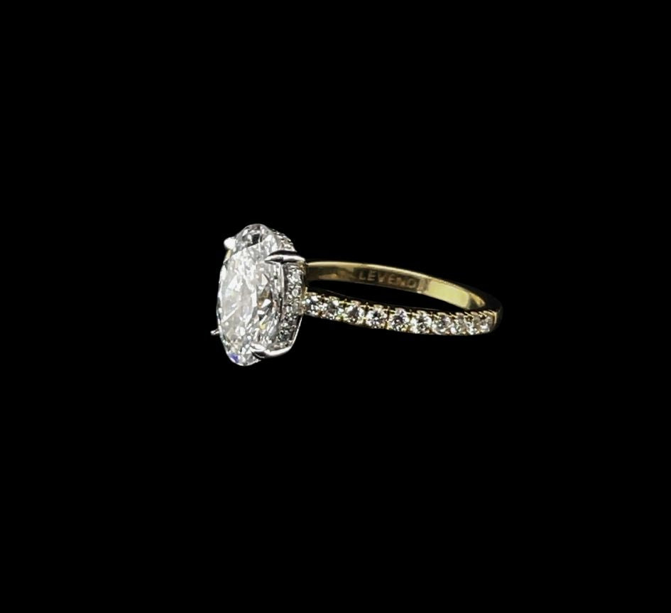 Oval Cut 3.01 CT Engagement Ring - Lab Grown