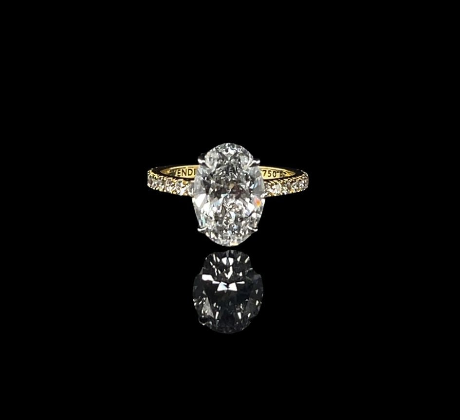 Oval Cut 3.01 CT Engagement Ring - Lab Grown