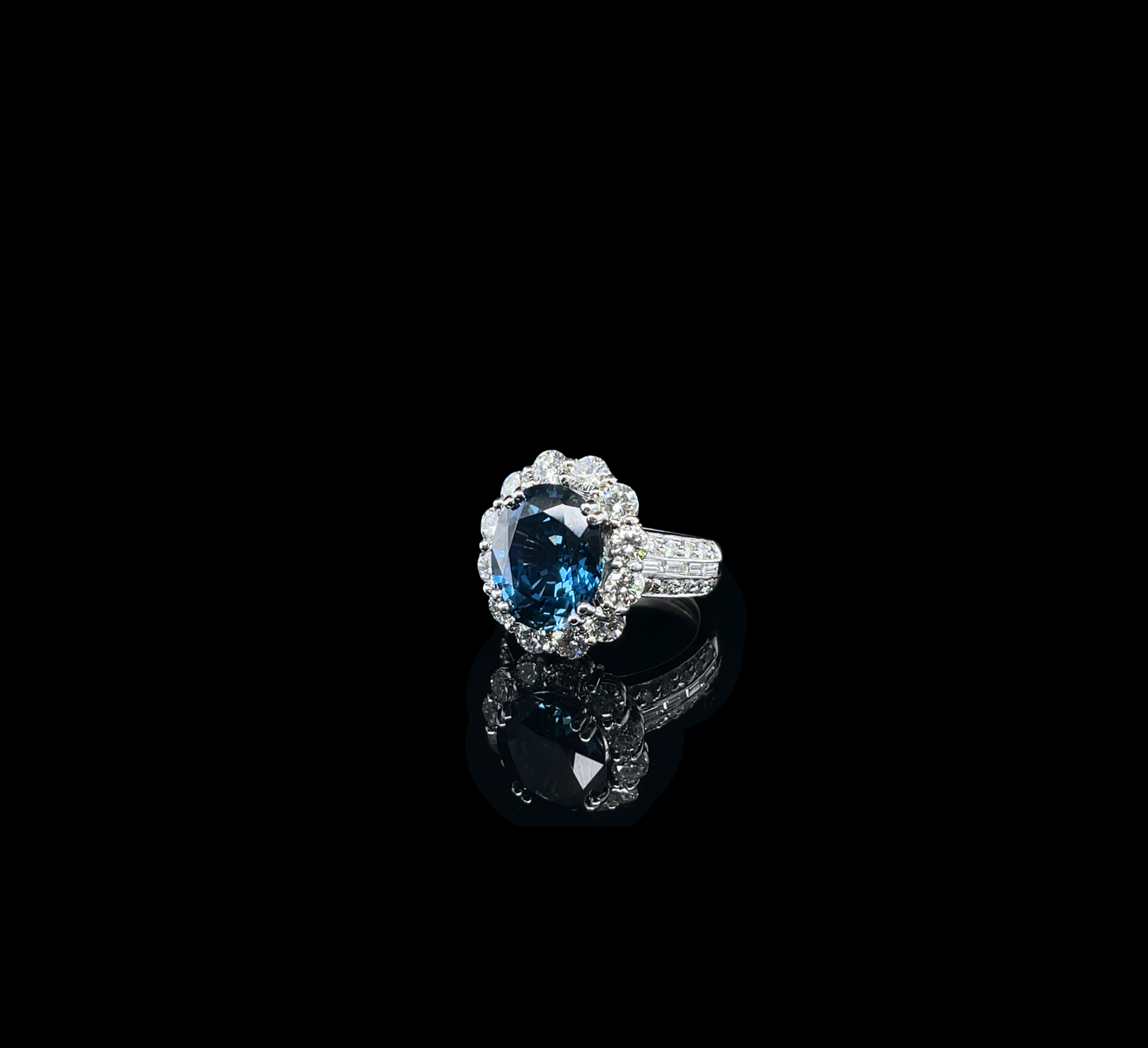 The Midnight Blue Ceylon Sapphire Ring 7CT