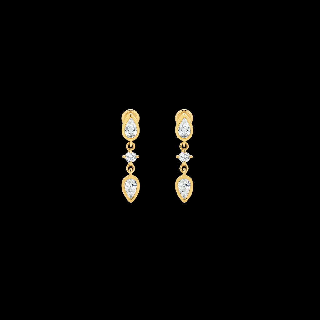 Stardust Pear Shape Diamond Earrings
