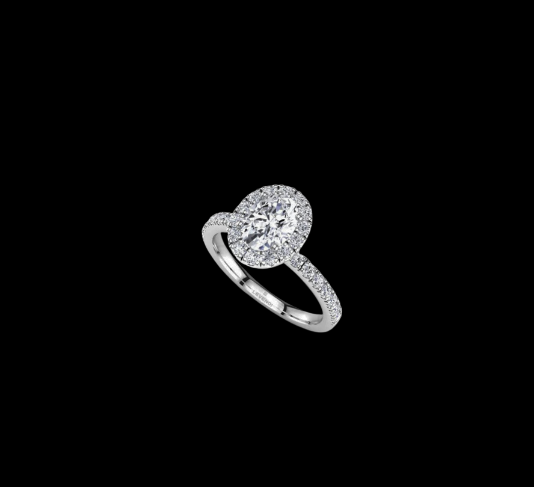 Classic Oval Halo Engagement Ring